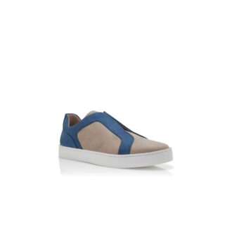 AGILIO Sneakers in pelle di vitello grigia e blu