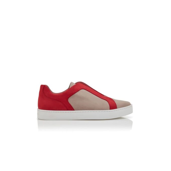 AGILIO Sneakers in pelle di vitello grigia e rossa AGILIO Sneakers in pelle di vitello grigia e rossa