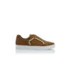 AGILIO Sneakers in pelle scamosciata marrone con cucitura a punto festone