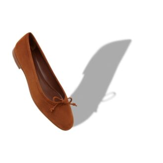 Ballerine in pelle scamosciata marrone VERALLI Scarpe basse