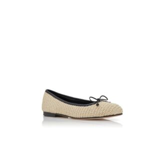 Ballerine VERALLI in rafia beige chiaro e nero