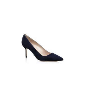 BB 70 Décolleté a punta in camoscio blu navy