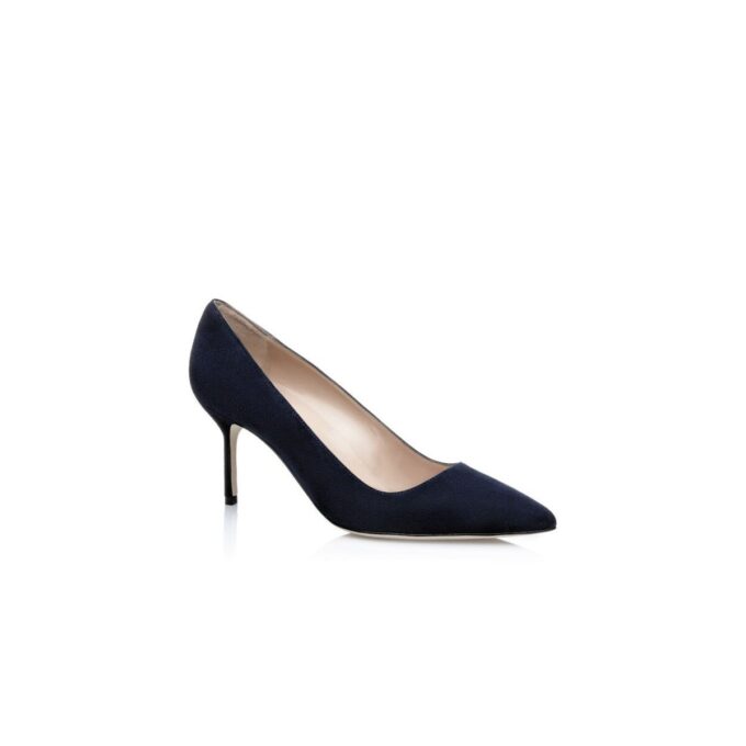 BB 70 Décolleté a punta in camoscio blu navy