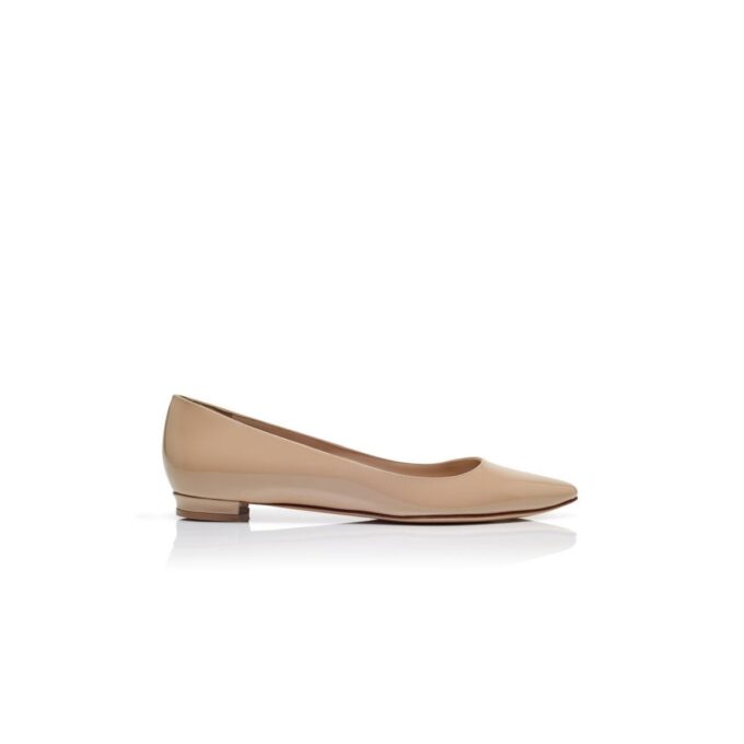 BBFLAT Décolleté piatte in vernice beige chiaro con punta affusolata BBFLAT Décolleté piatte in vernice beige chiaro con punta affusolata