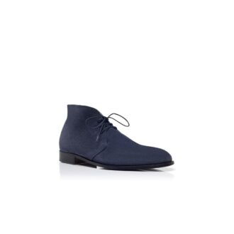 BERWICK Stivali desert in camoscio blu navy