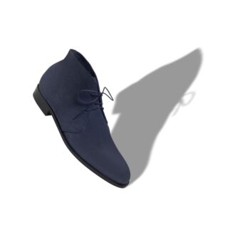 BERWICK Stivali desert in camoscio blu navy