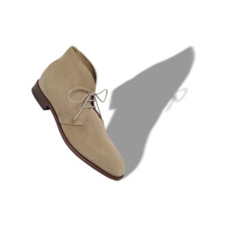 BERWICK Stivali desert in pelle scamosciata beige