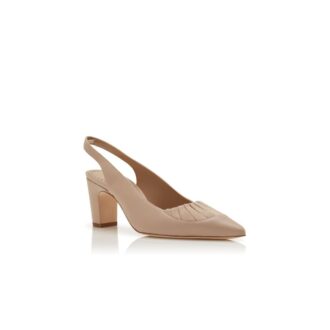 CALZASLI Décolleté con cinturino posteriore in pelle nappa beige chiaro
