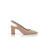 CALZASLI Décolleté con cinturino posteriore in pelle nappa beige chiaro