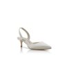 CAROLYNE BRIDE Décolleté con cinturino posteriore in raso bianco CAROLYNE BRIDE Décolleté con cinturino posteriore in raso bianco