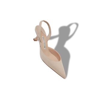 CAROLYNE Décolleté con cinturino posteriore in pelle scamosciata beige chiaro