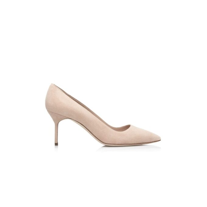 Décolleté a punta in camoscio color nude BB 70