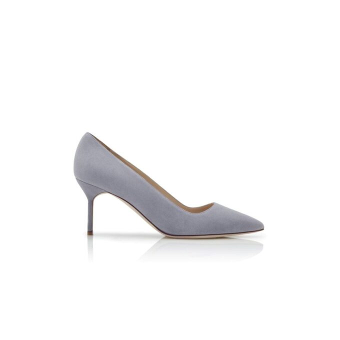 Décolleté a punta in camoscio grigio chiaro BB 70 Décolleté a punta in camoscio grigio chiaro BB 70