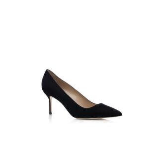 Décolleté a punta in camoscio nero BB 70