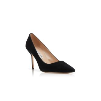 Décolleté a punta in camoscio nero BB 90