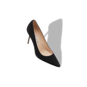 Décolleté a punta in camoscio nero BB 90