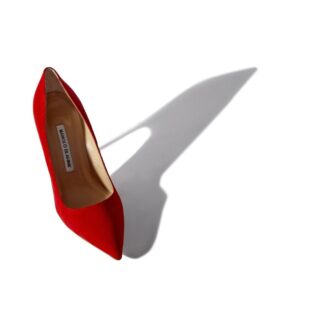 Décolleté a punta in camoscio rosso BB