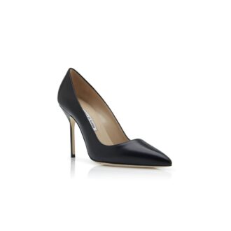 Décolleté a punta in pelle di vitello nera BB CALF