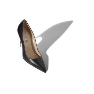 Décolleté a punta in pelle di vitello nera BB CALF
