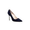 Décolleté a punta in pelle scamosciata blu navy Décolleté a punta in pelle scamosciata blu navy