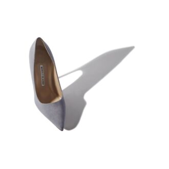 Décolleté a punta in pelle scamosciata grigio chiaro BB Décolleté a punta in pelle scamosciata grigio chiaro BB