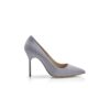 Décolleté a punta in pelle scamosciata grigio chiaro BB Décolleté a punta in pelle scamosciata grigio chiaro BB