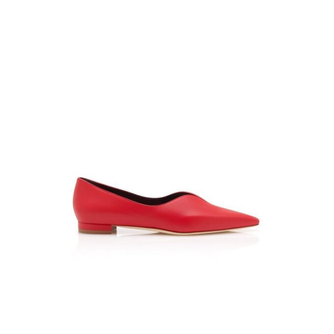 Décolleté basse in nappa rossa SOKO