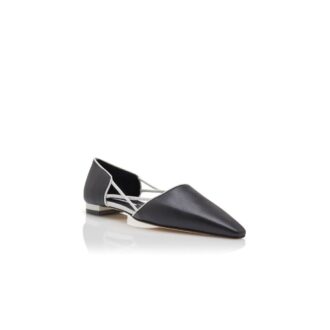 Décolleté basse KLOSA in pelle nappa nera