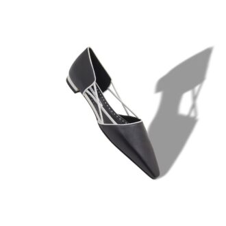 Décolleté basse KLOSA in pelle nappa nera
