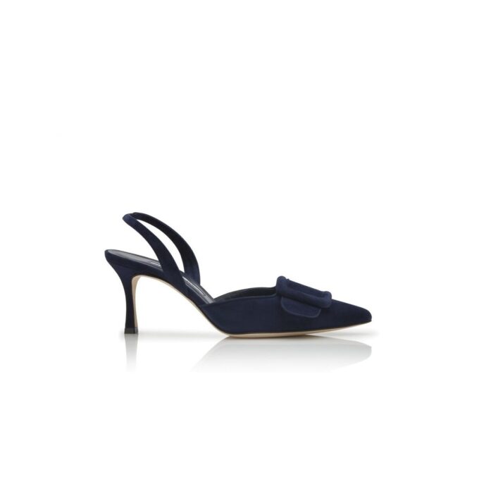 Décolleté con cinturino posteriore in camoscio blu navy MAYSLI Décolleté con cinturino posteriore in camoscio blu navy MAYSLI
