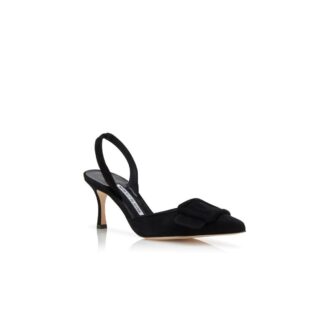 Décolleté con cinturino posteriore in camoscio nero MAYSLI Décolleté con cinturino posteriore in camoscio nero MAYSLI