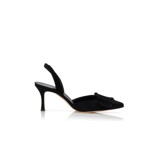 Décolleté con cinturino posteriore in camoscio nero MAYSLI Décolleté con cinturino posteriore in camoscio nero MAYSLI
