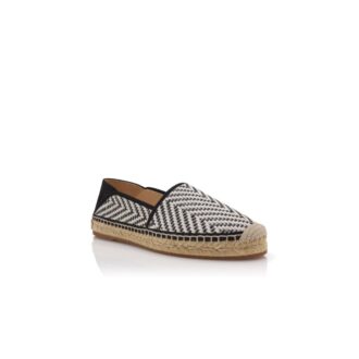 ESPADRA Espadrillas in rafia bianca e nera