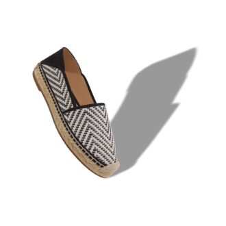 ESPADRA Espadrillas in rafia bianca e nera