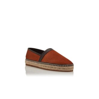Espadrillas in pelle scamosciata di vitello arancione NERANO Espadrillas in pelle scamosciata di vitello arancione NERANO