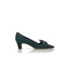 FONTANBLAS Décolleté in pelle scamosciata verde scuro con bottoni FONTANBLAS Décolleté in pelle scamosciata verde scuro con bottoni