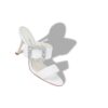 GABLE JEWEL Sabot con fibbia gioiello in crêpe de chine bianco GABLE JEWEL Sabot con fibbia gioiello in crêpe de chine bianco