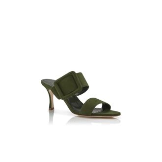 Gable Sabot in pelle scamosciata verde kaki scuro