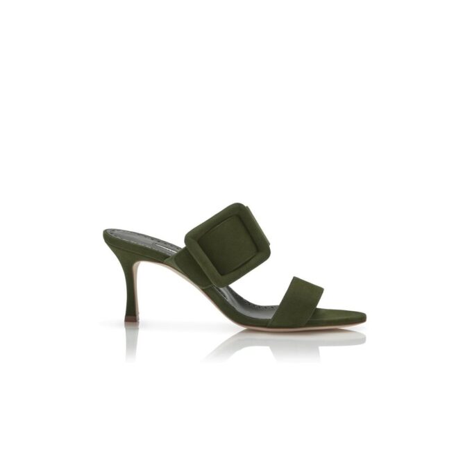 Gable Sabot in pelle scamosciata verde kaki scuro Gable Sabot in pelle scamosciata verde kaki scuro