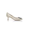 Hangisi 50 Décolleté in raso bianco con fibbia gioiello Hangisi 50 Décolleté in raso bianco con fibbia gioiello