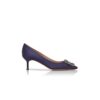 Hangisi 50 Décolleté in raso blu scuro con fibbia gioiello Hangisi 50 Décolleté in raso blu scuro con fibbia gioiello