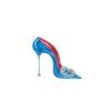 Hangisi 70 Décolleté blu in raso con fibbia gioiello Hangisi 70 Décolleté blu in raso con fibbia gioiello