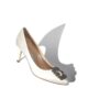 Hangisi 70 Décolleté in raso bianco con fibbia gioiello Hangisi 70 Décolleté in raso bianco con fibbia gioiello