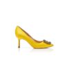 Hangisi 70 Décolleté in raso giallo con fibbia gioiello Hangisi 70 Décolleté in raso giallo con fibbia gioiello