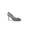 Hangisi 70 Décolleté in raso grigio con fibbia gioiello Hangisi 70 Décolleté in raso grigio con fibbia gioiello