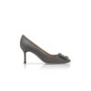Hangisi 70 Décolleté in raso grigio scuro con fibbia gioiello Hangisi 70 Décolleté in raso grigio scuro con fibbia gioiello