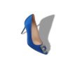 Hangisi 90 Décolleté blu in raso con fibbia gioiello Hangisi 90 Décolleté blu in raso con fibbia gioiello