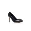 Hangisi 90 Décolleté in pelle nera con fibbia gioiello Hangisi 90 Décolleté in pelle nera con fibbia gioiello