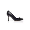 Hangisi 90 Décolleté in pelle nera con fibbia gioiello Hangisi 90 Décolleté in pelle nera con fibbia gioiello