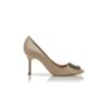 Hangisi 90 Décolleté in raso beige chiaro con fibbia gioiello Hangisi 90 Décolleté in raso beige chiaro con fibbia gioiello